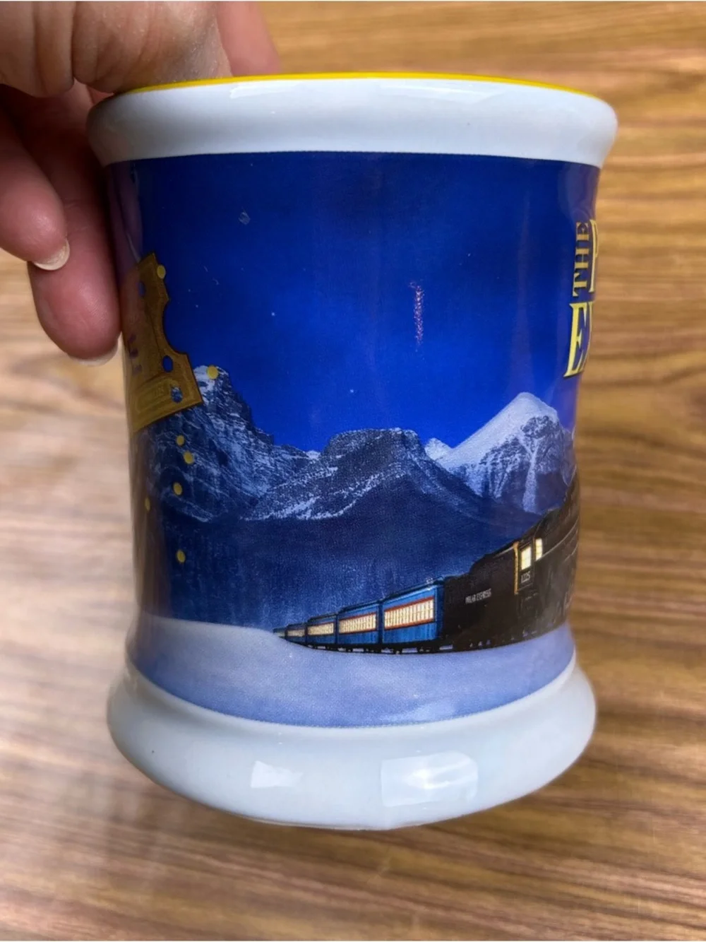 The Polar Express BELIEVE 3D Mugs Train 2004 Warner Bros. Set of 2